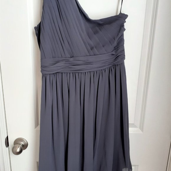 Jessica Simpson One Shoulder Gray Dress - Picture 3 of 3